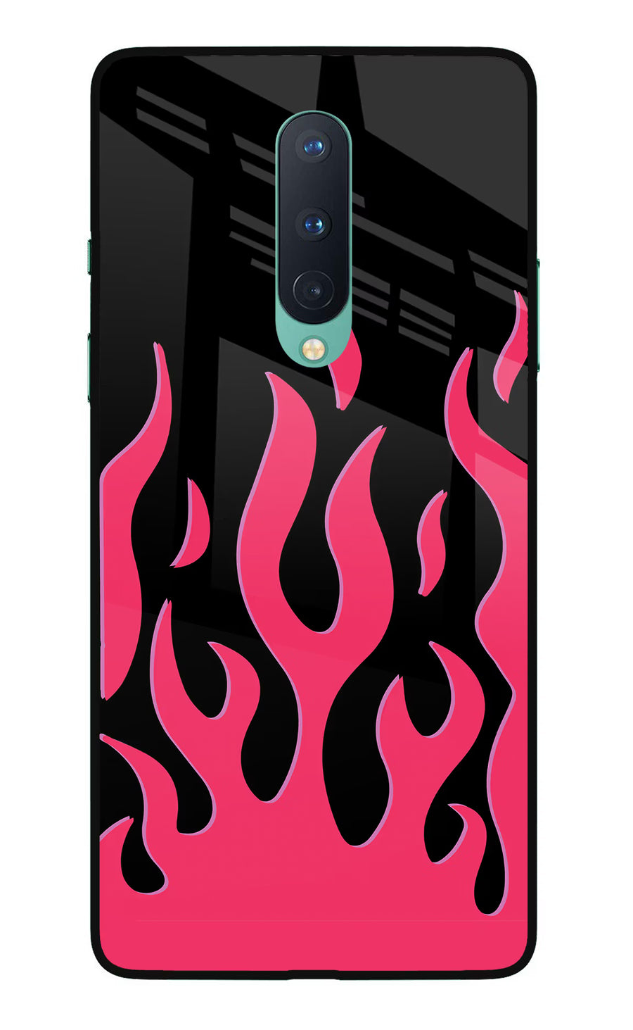Fire Flames Oneplus 8 Back Cover, Glass case