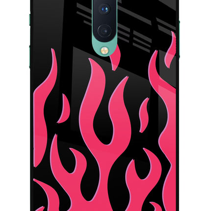 Fire Flames Oneplus 8 Glass Case