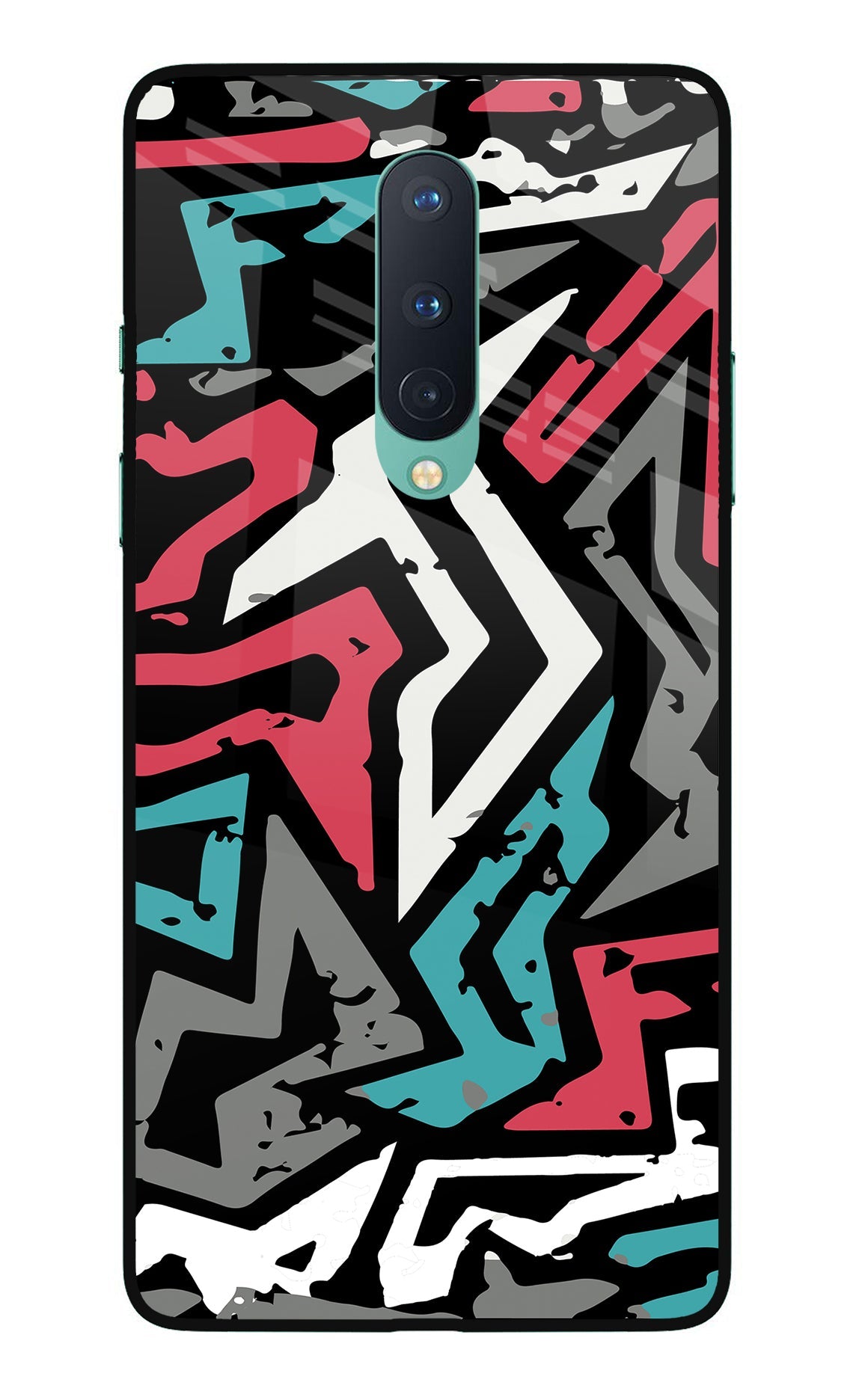 Geometric Graffiti Oneplus 8 Glass Case