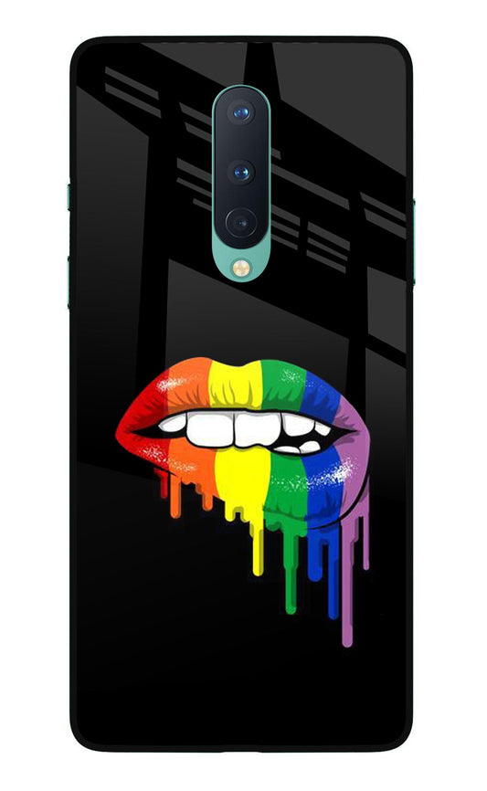 Lips Biting Oneplus 8 Glass Case