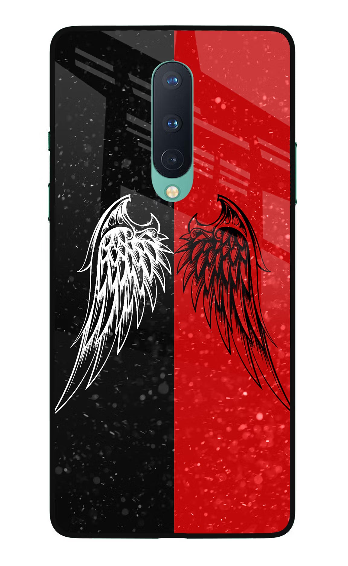 Wings Oneplus 8 Glass Case Back Cover by Casekaro