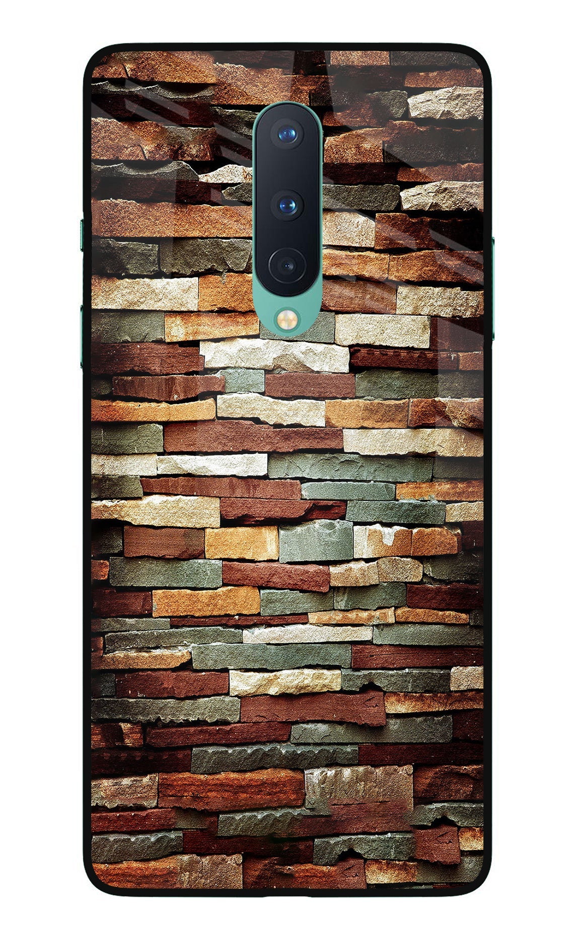 Bricks Pattern Oneplus 8 Glass Case