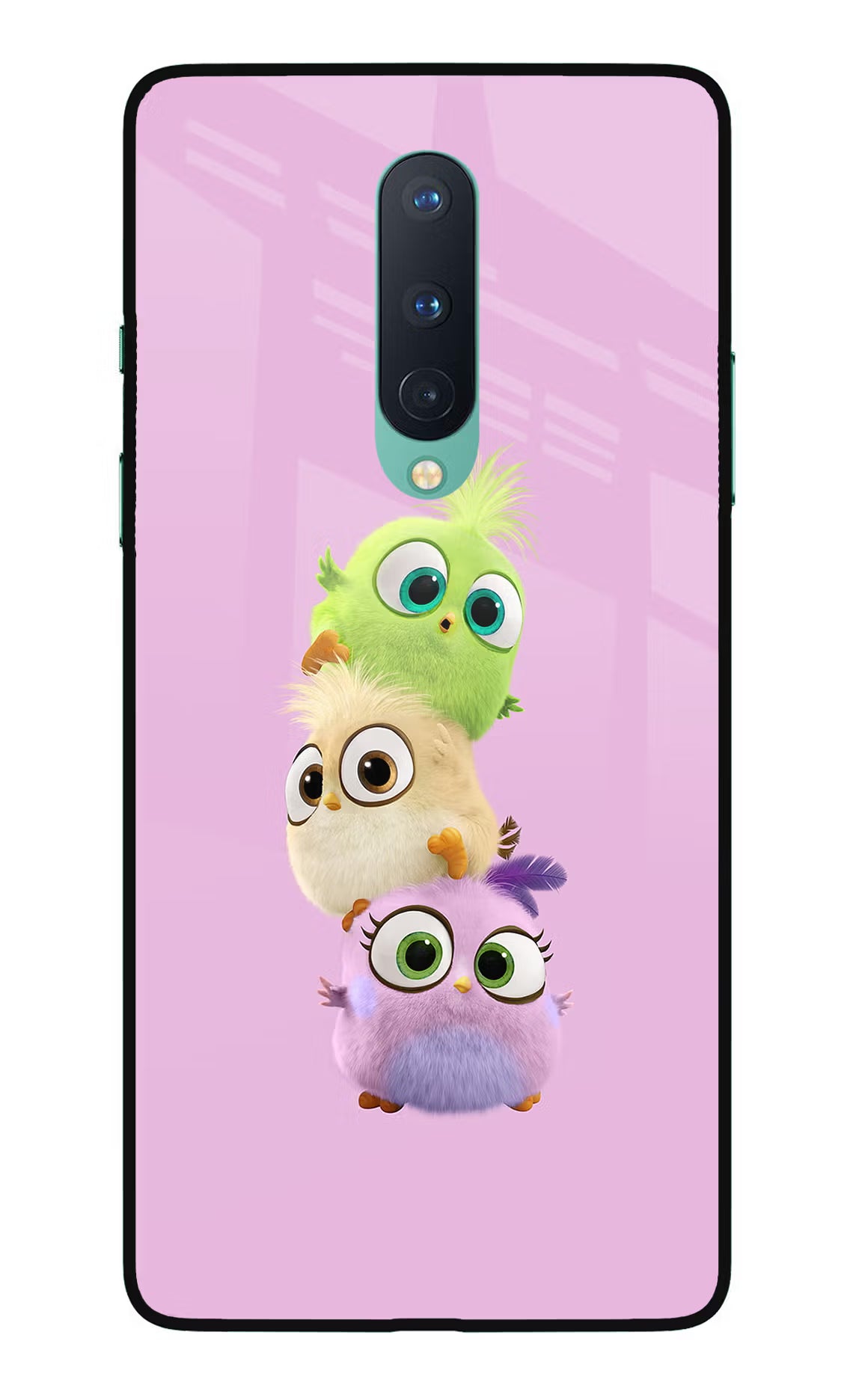 Cute Little Birds Oneplus 8 Glass Case Back Cover by Casekaro