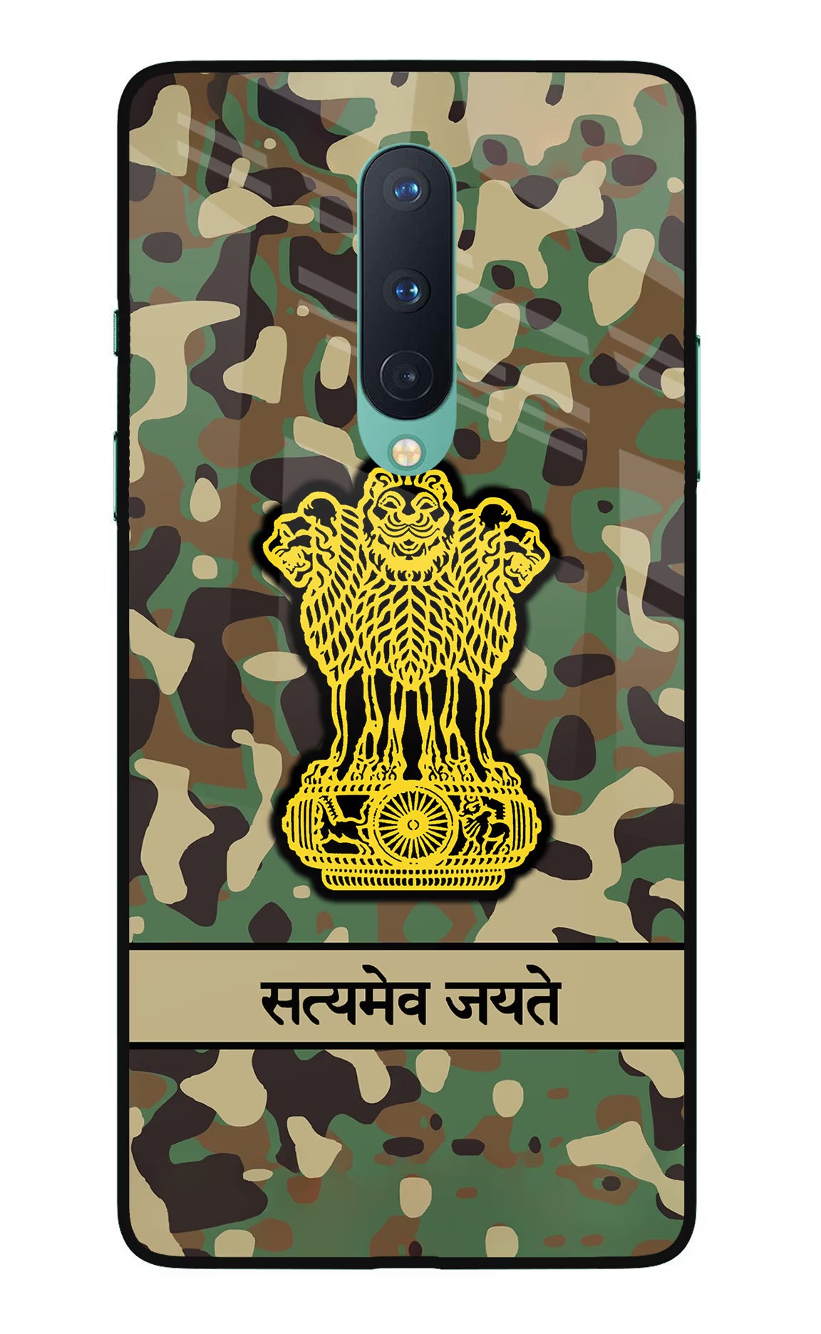 Satyamev Jayate Army Oneplus 8 Glass Case Back Cover by Casekaro