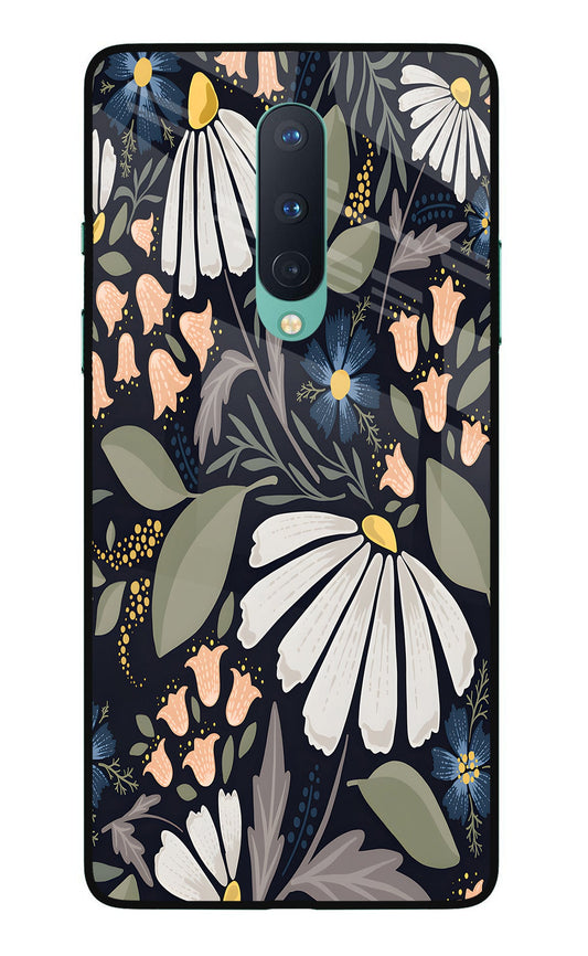 Flowers Art Oneplus 8 Glass Case