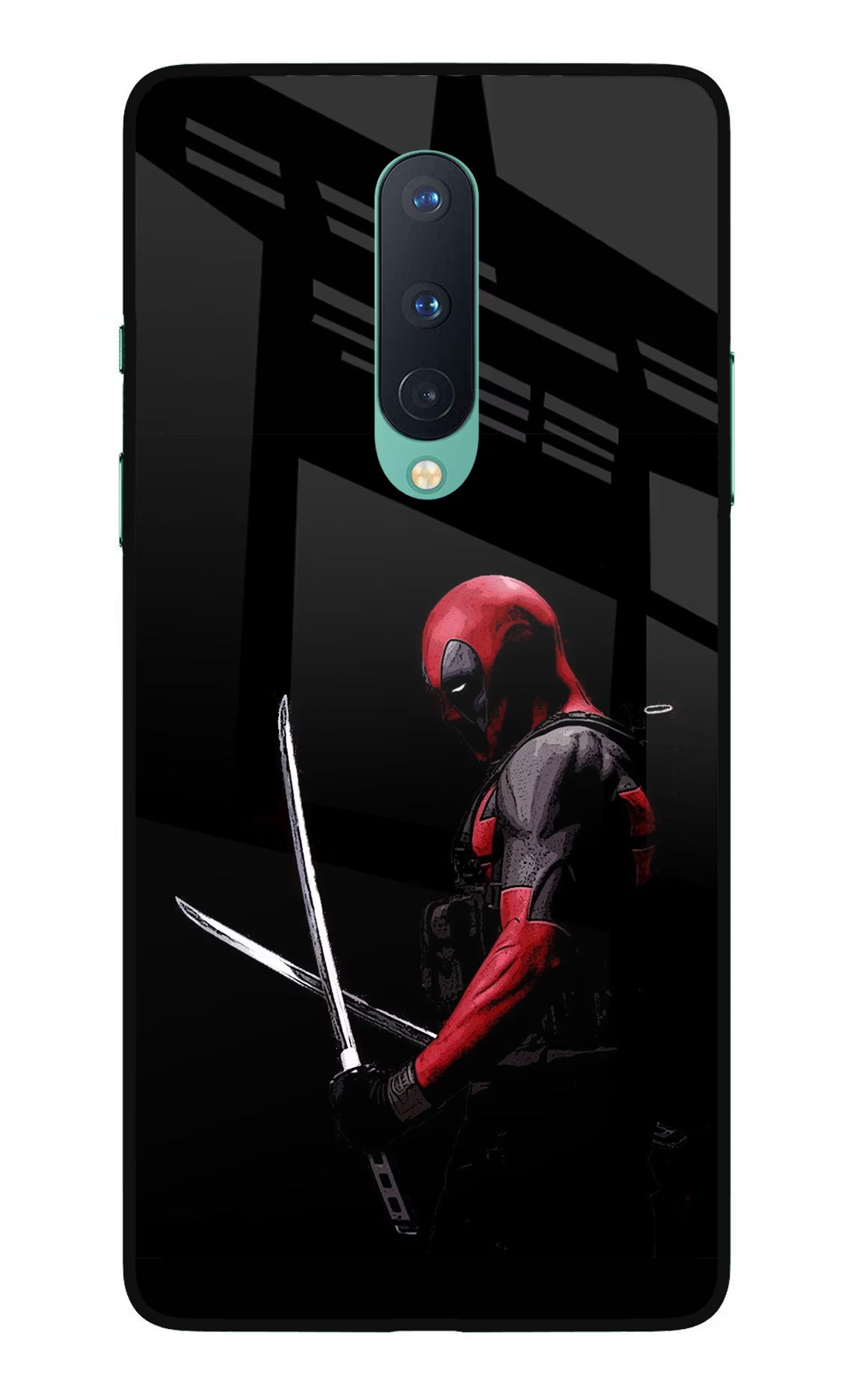 Deadpool Oneplus 8 Glass Case Back Cover by Casekaro