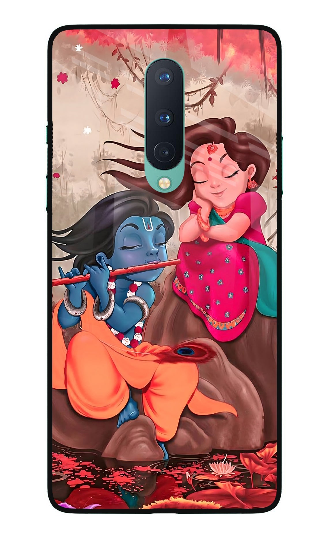 Radhe Krishna Oneplus 8 Glass Case