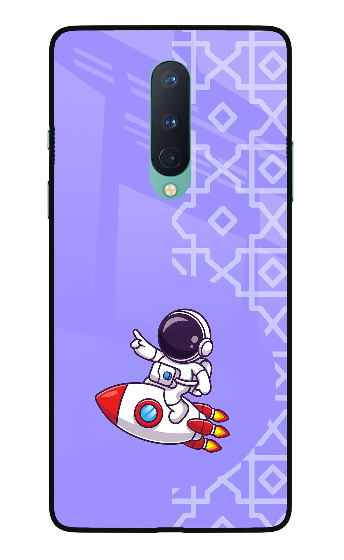 Cute Astronaut Oneplus 8 Glass Case