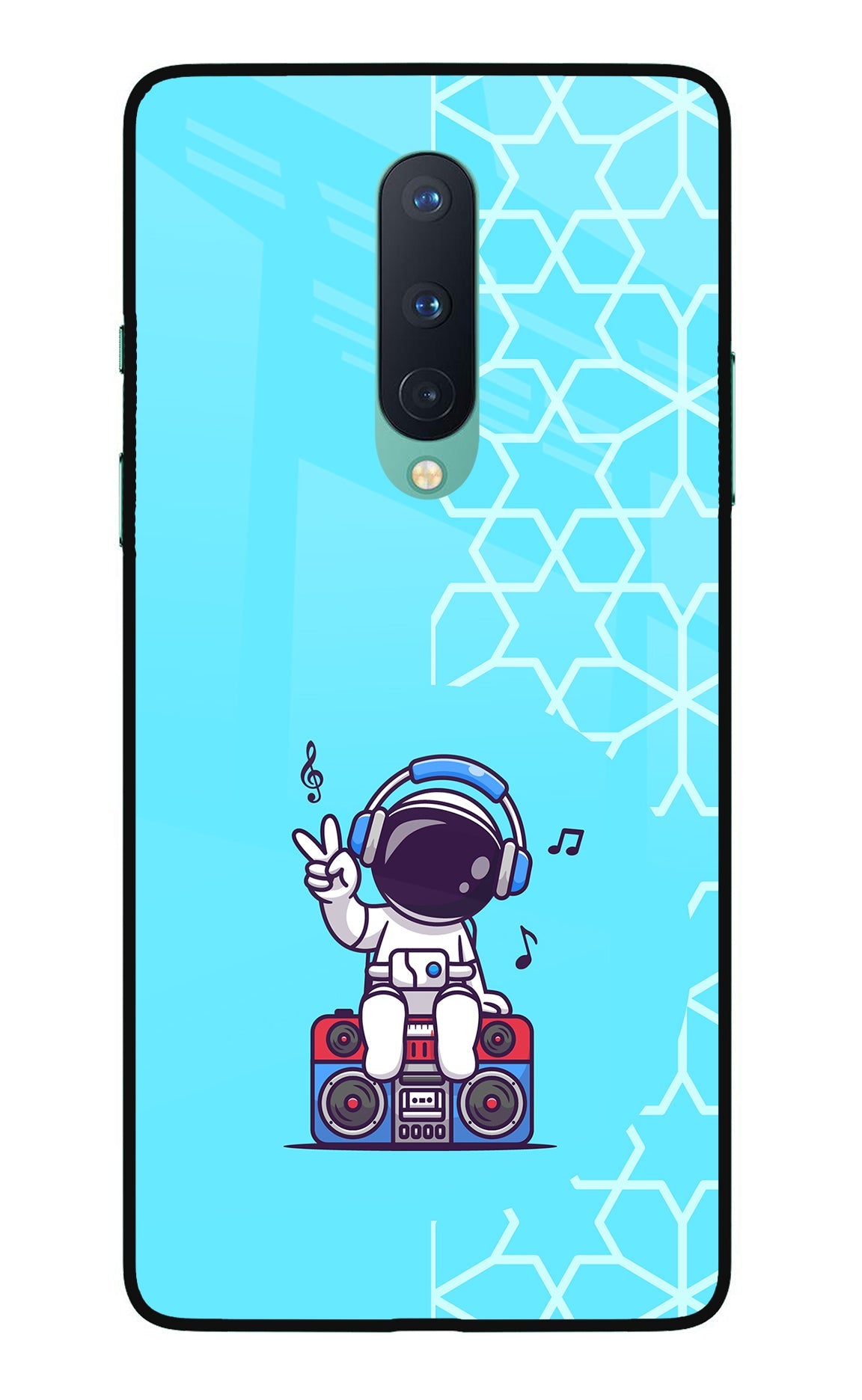 Cute Astronaut Chilling Oneplus 8 Glass Case