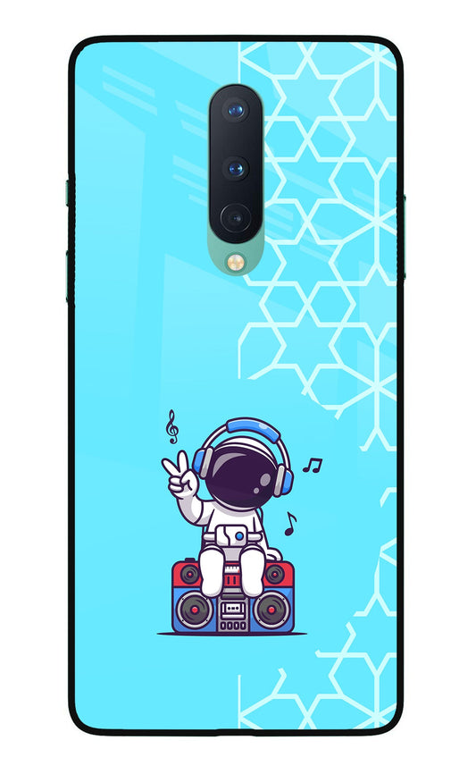 Cute Astronaut Chilling Oneplus 8 Glass Case