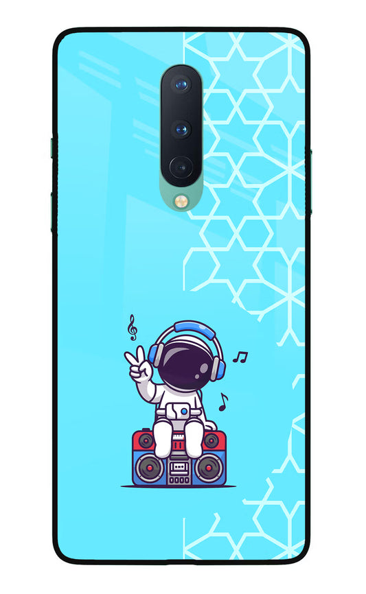 Cute Astronaut Chilling Oneplus 8 Glass Case