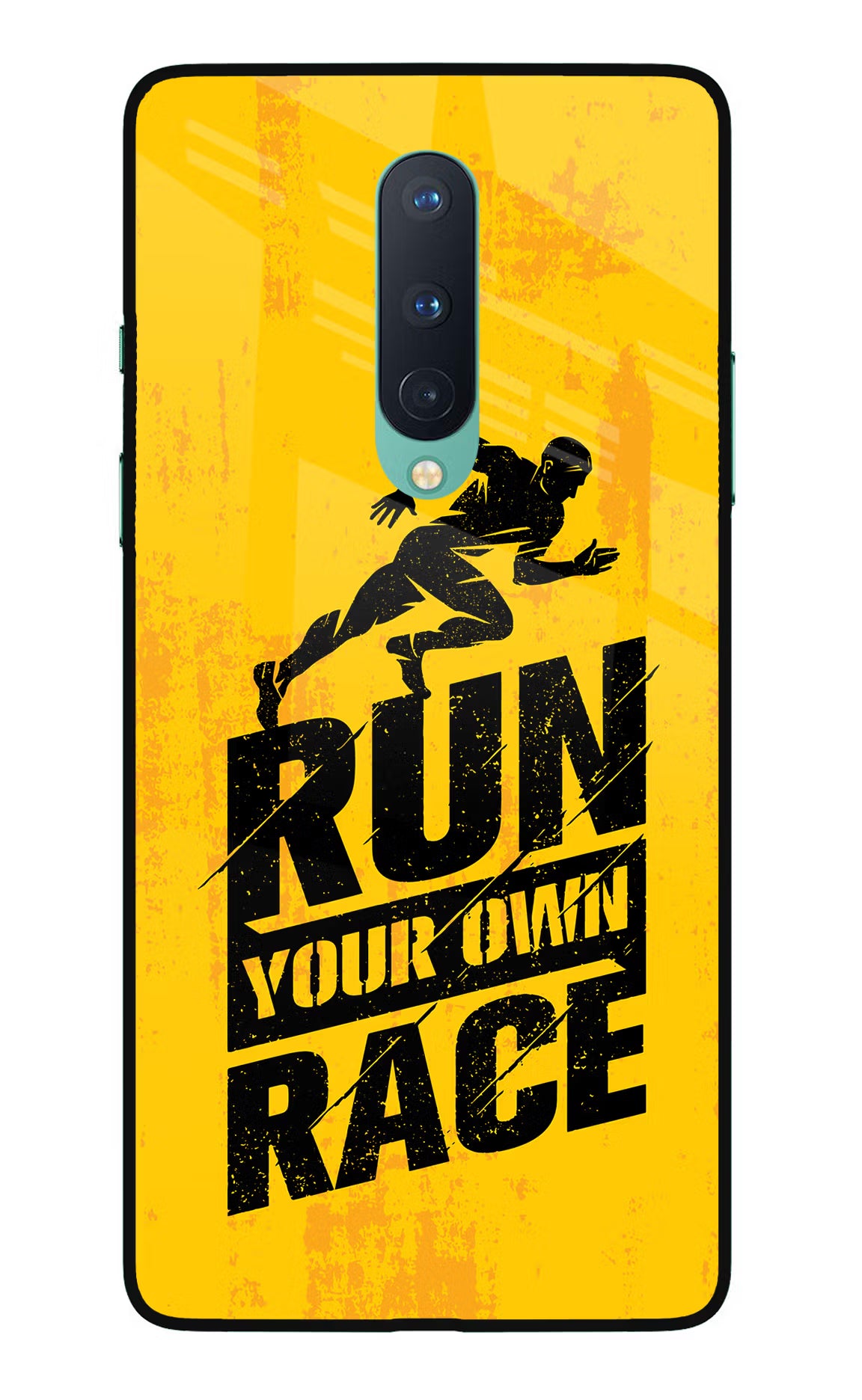 Run Your Own Race Oneplus 8 Glass Case Back Cover by Casekaro