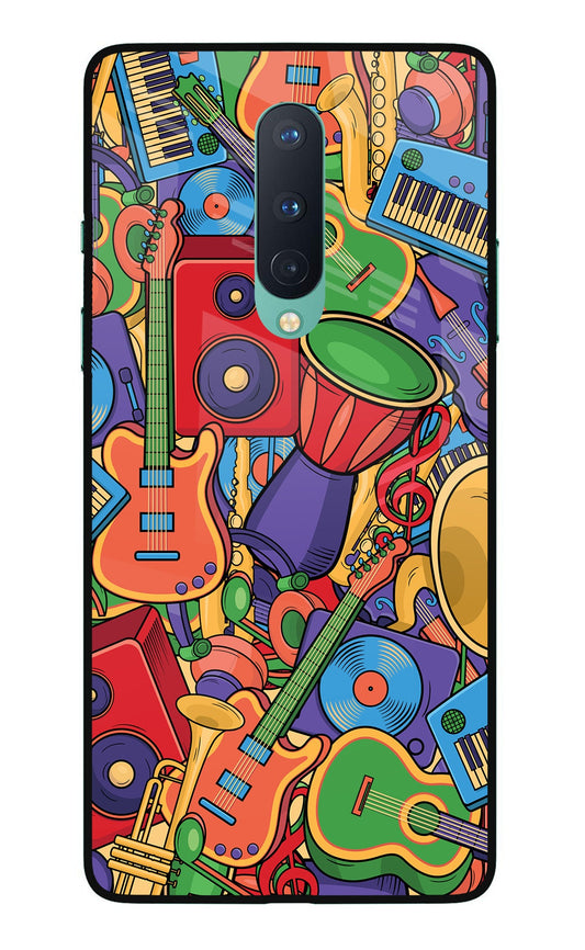 Music Instrument Doodle Oneplus 8 Glass Case