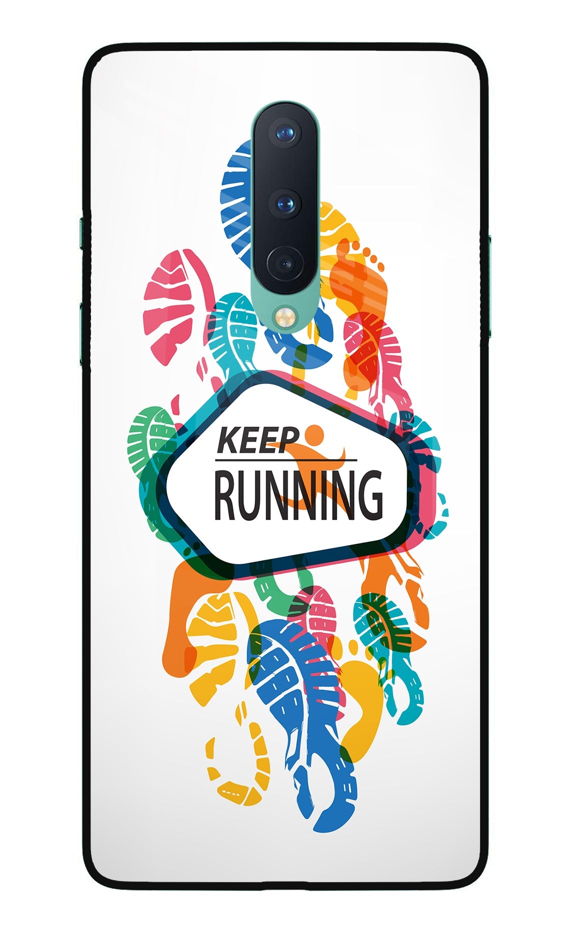 Keep Running Oneplus 8 Glass Case