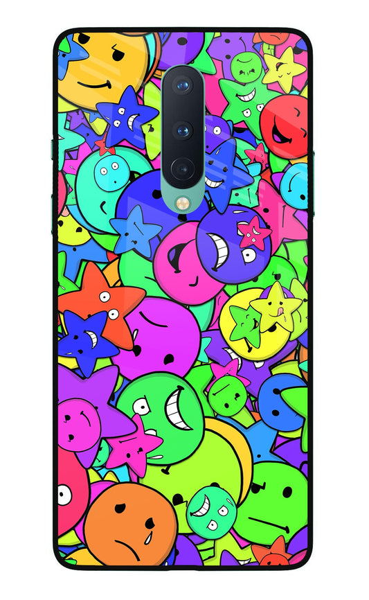 Fun Doodle Oneplus 8 Glass Case