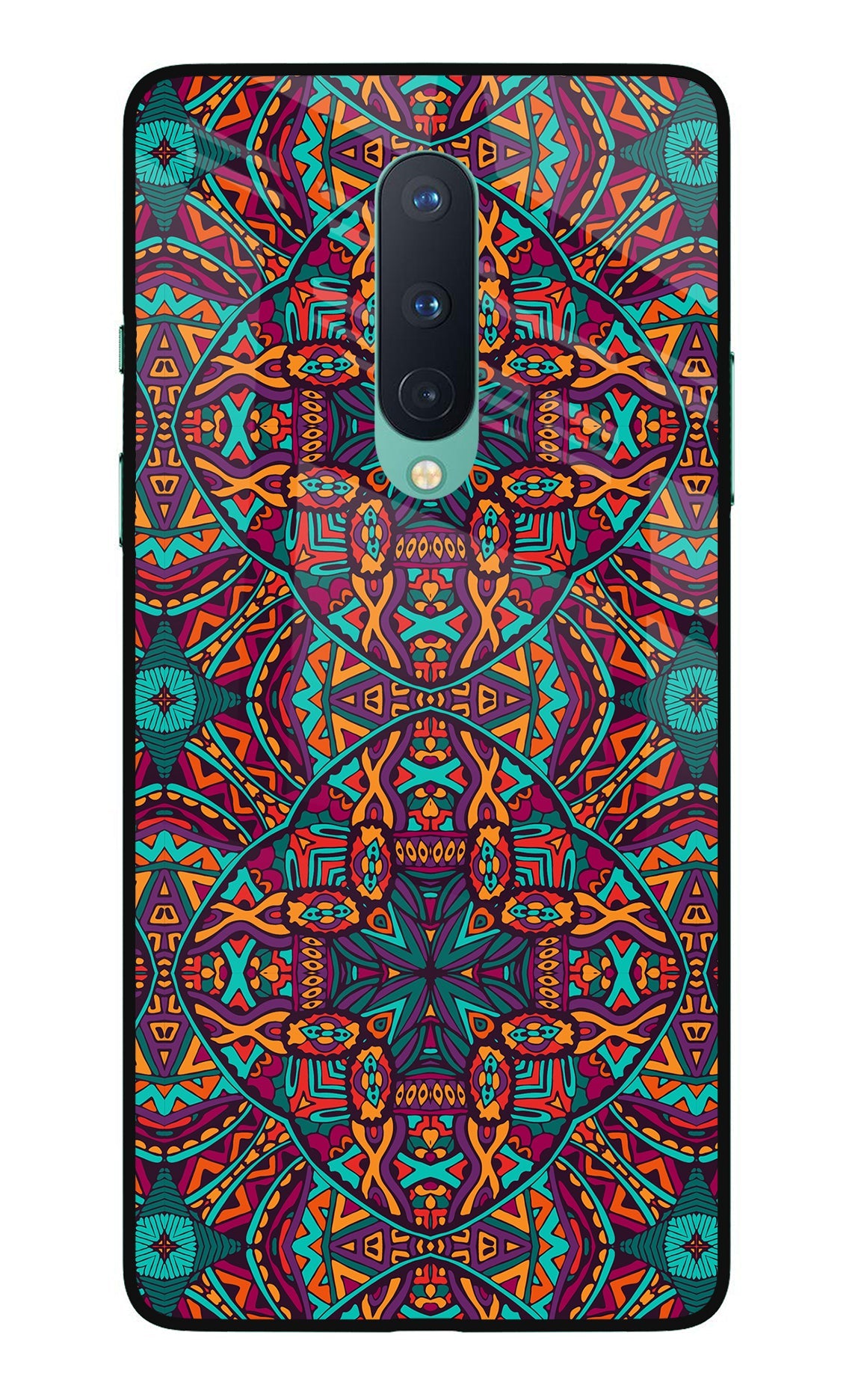 Colour Mandala Oneplus 8 Glass Case