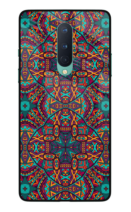 Colour Mandala Oneplus 8 Glass Case