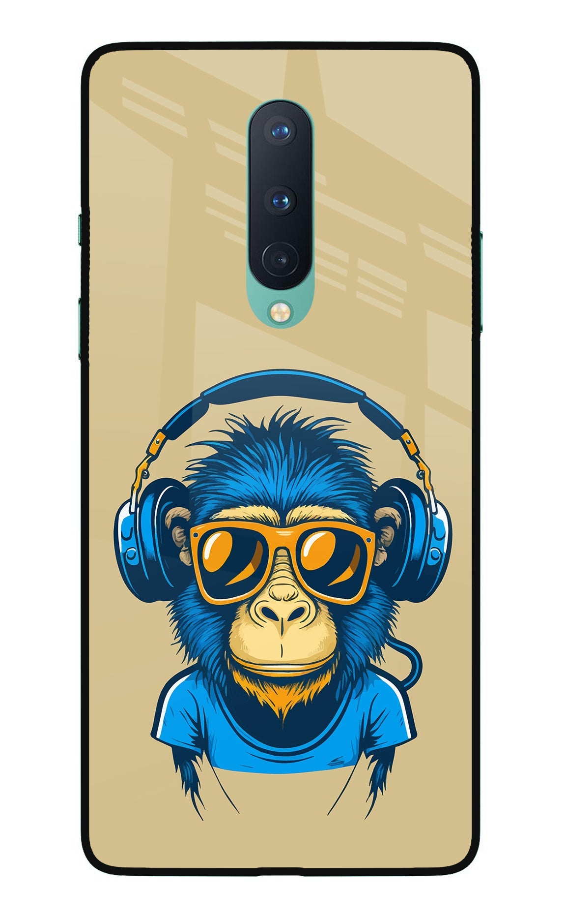 Monkey Headphone Oneplus 8 Glass Case