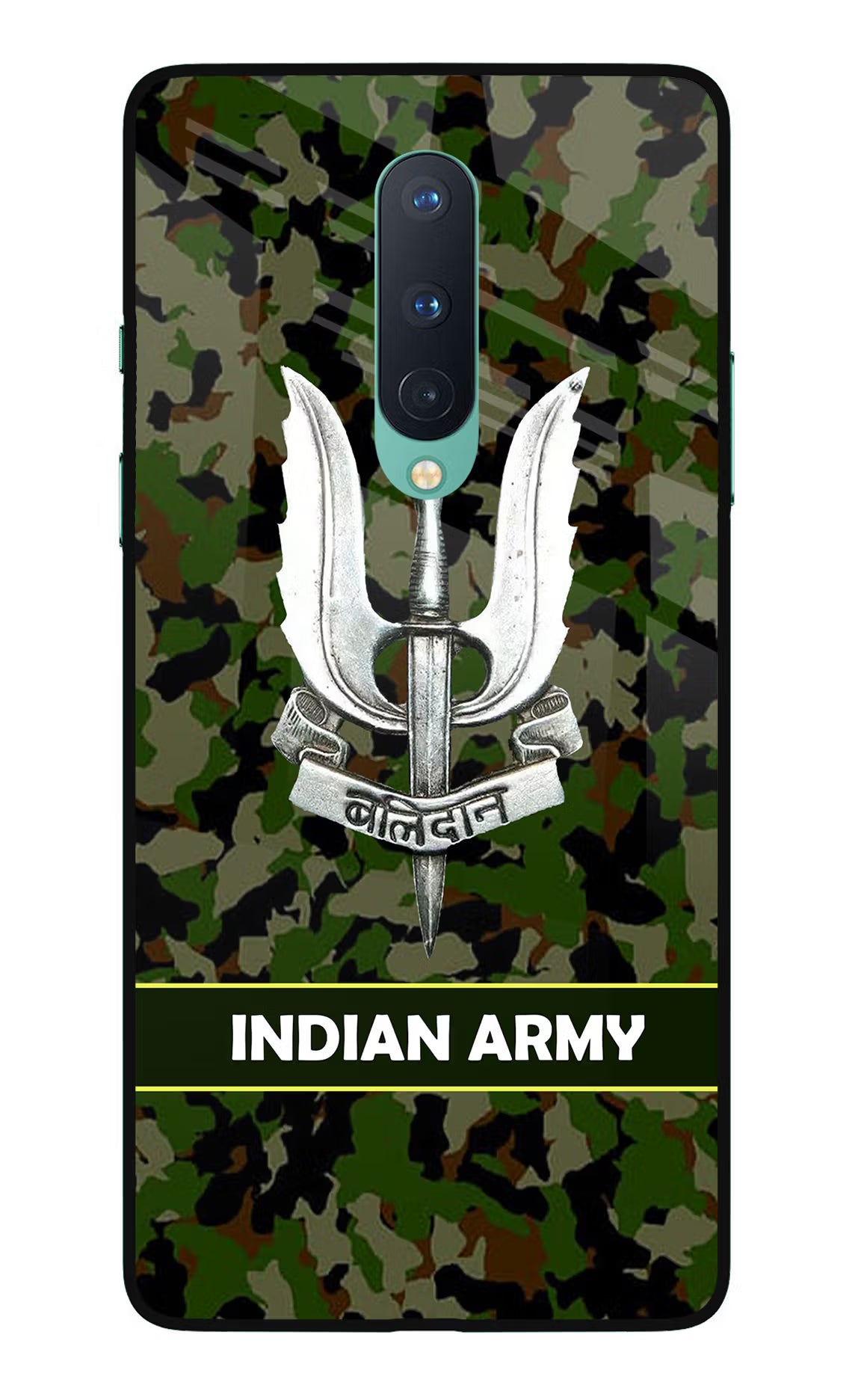 Balidan Indian Logo Oneplus 8 Glass Case Back Cover by Casekaro