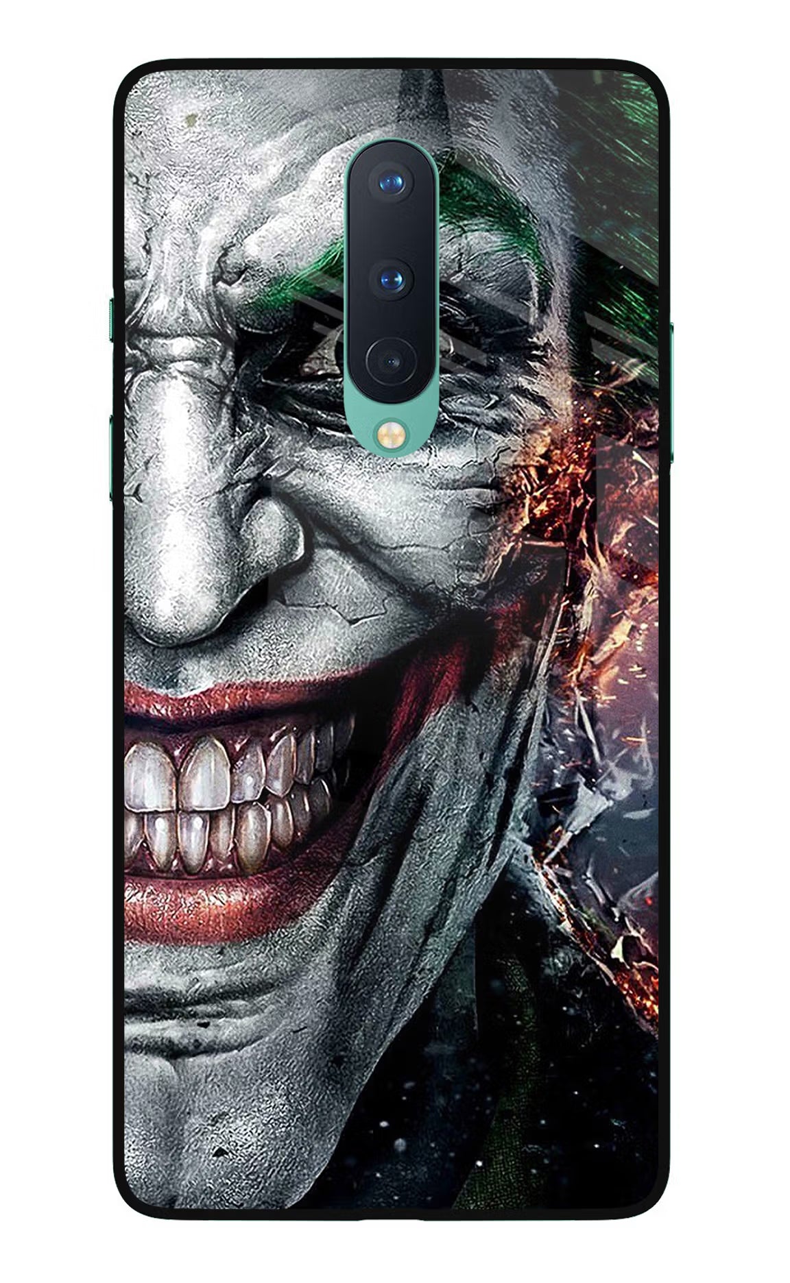 Joker Cam Oneplus 8 Glass Case Back Cover by Casekaro