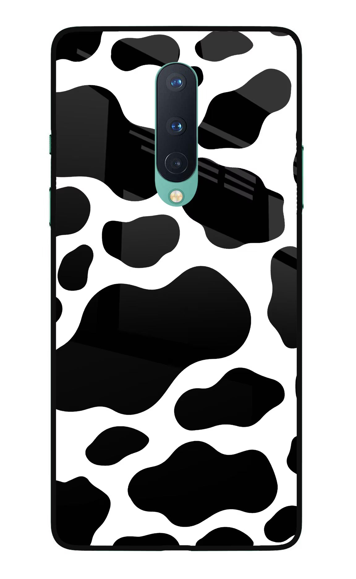Cow Spots Oneplus 8 Glass Case Back Cover by Casekaro