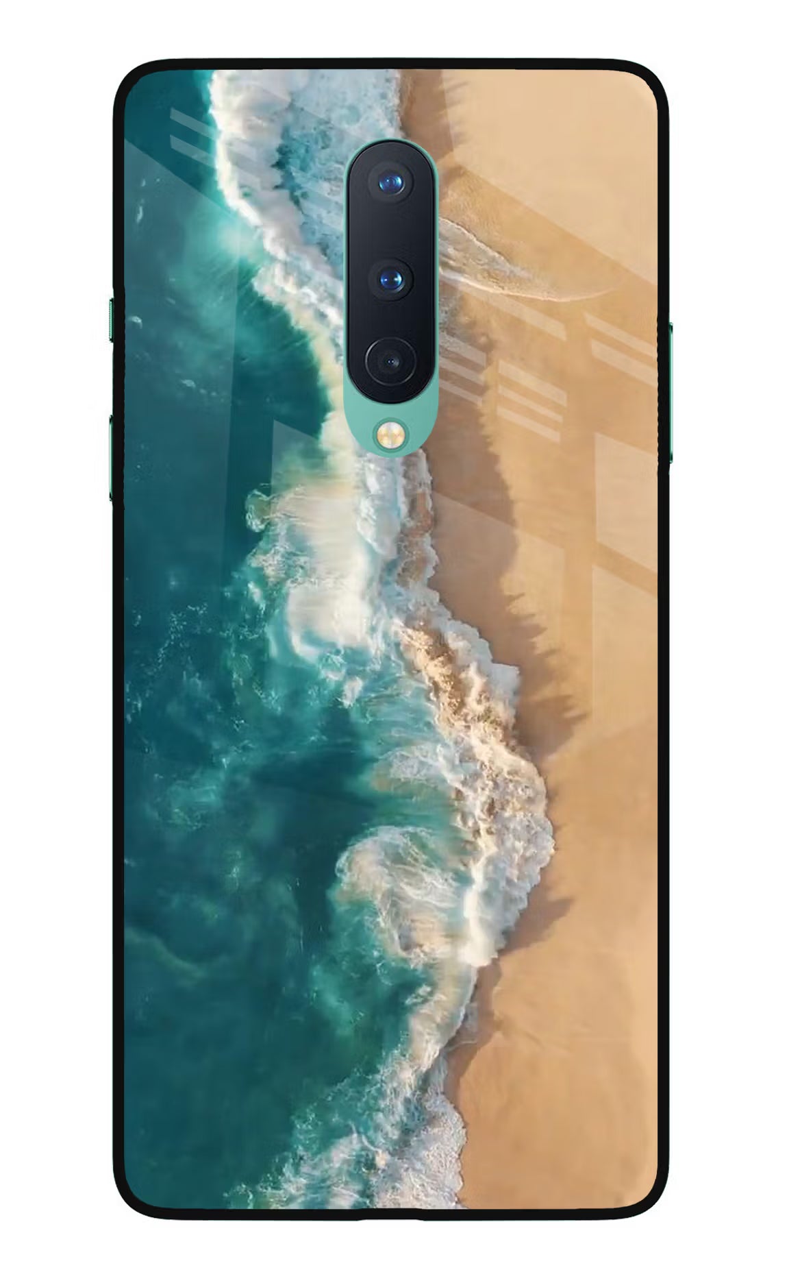 Ocean Beach Oneplus 8 Glass Case Back Cover by Casekaro