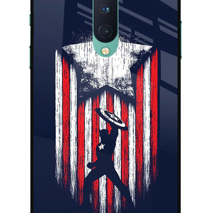 Captain America Marvel Art Oneplus 8 Glass Case