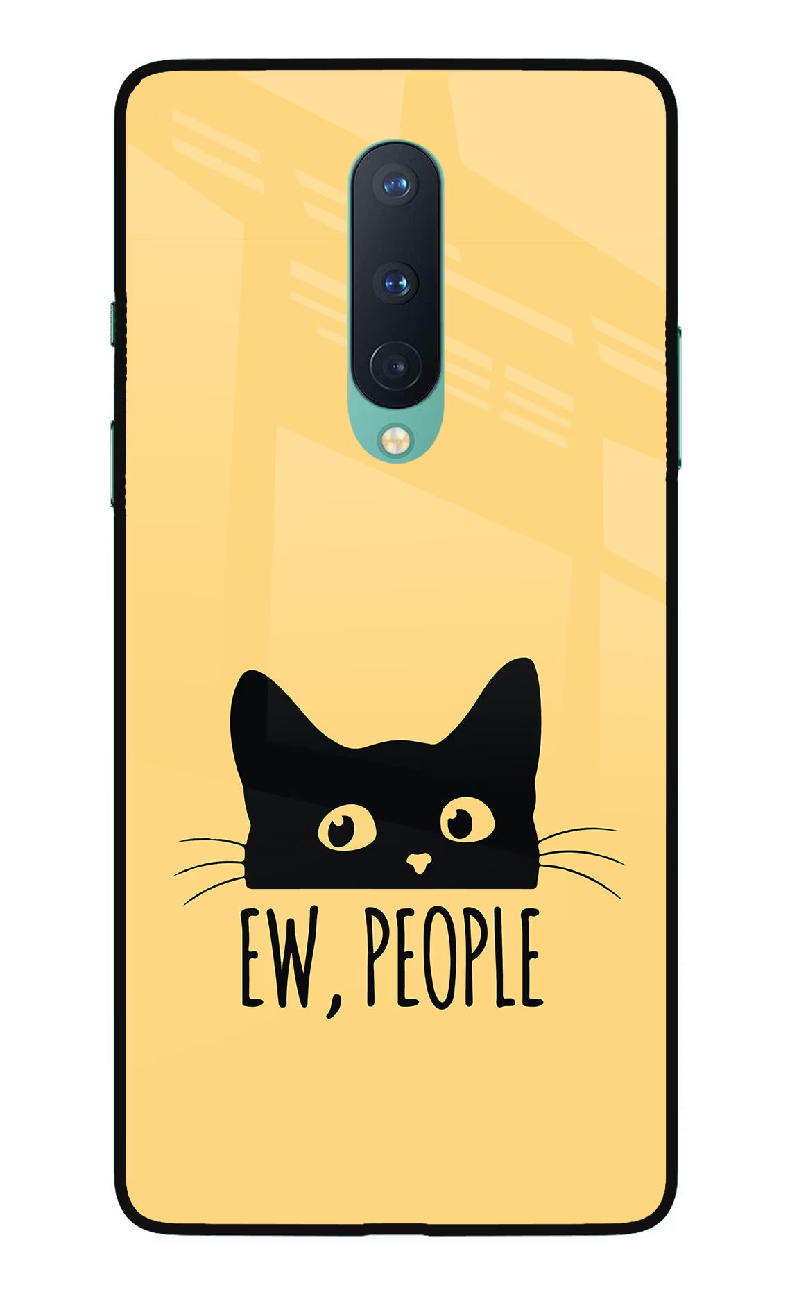 Ew People Catitude Oneplus 8 Glass Case Back Cover by Casekaro