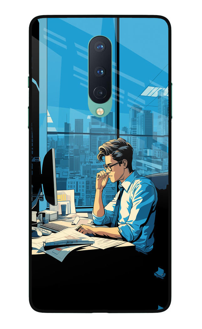 Focused Hustler (AI Generated) Oneplus 8 Glass Case
