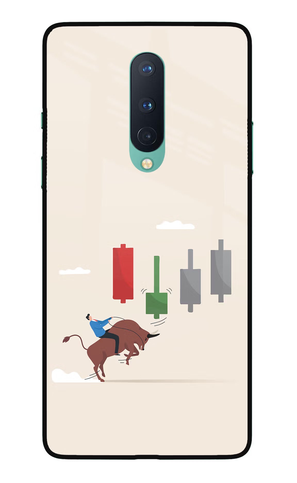 Bull Trading Momentum Oneplus 8 Glass Case