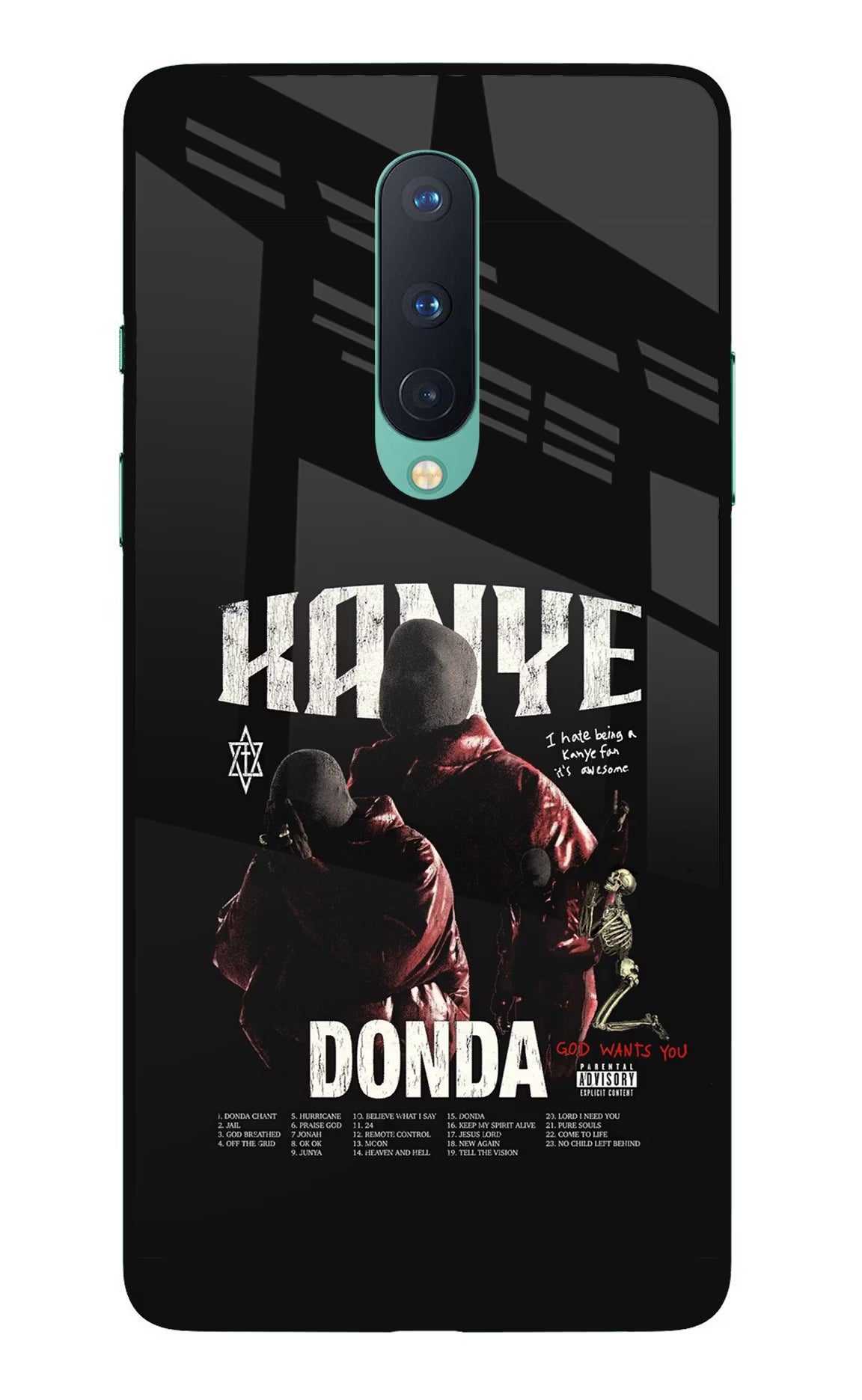 Donda Kanye West Oneplus 8 Glass Case Back Cover by Casekaro