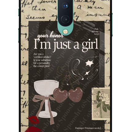 I am just a girl Oneplus 8 Glass Case