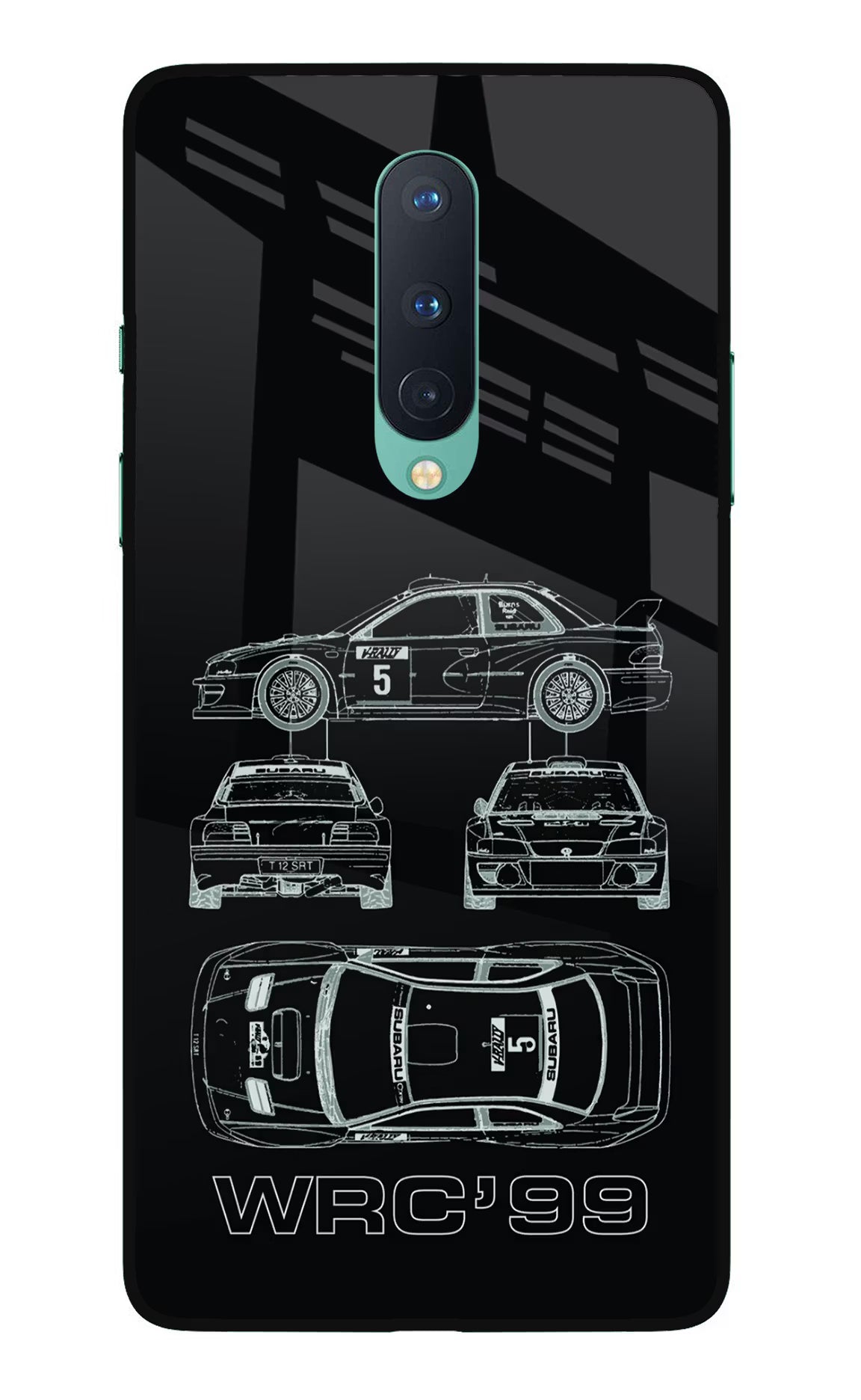 WRC'99 Oneplus 8 Glass Case Back Cover by Casekaro