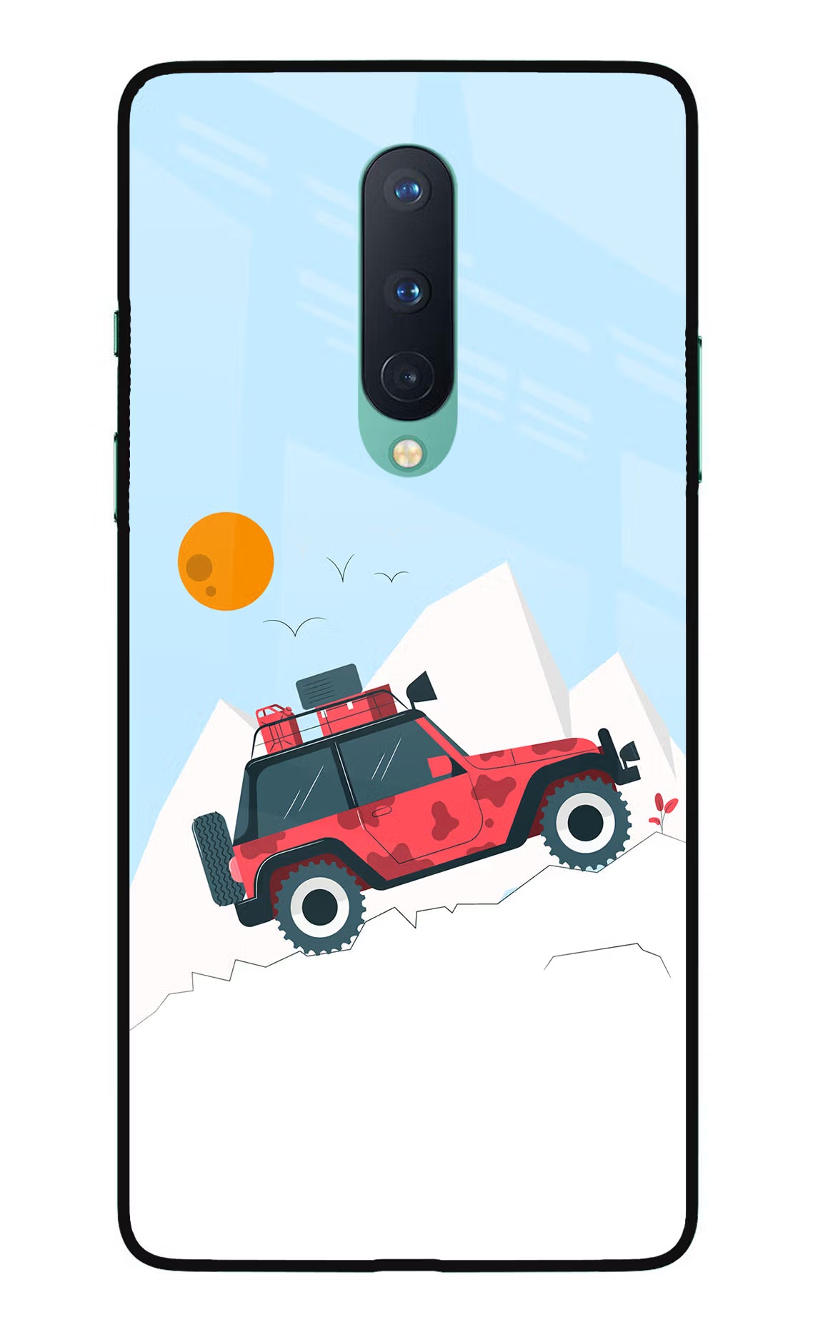 Mountain Trail Beast Oneplus 8 Glass Case Back Cover by Casekaro