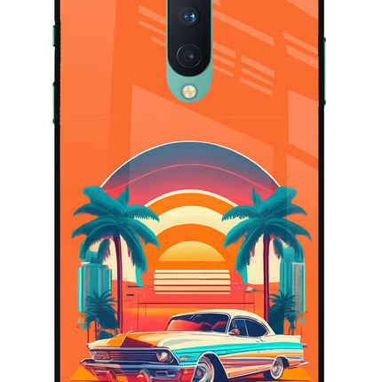 Palm Drive 80s Oneplus 8 Glass Case
