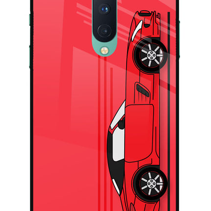Red Velocity Oneplus 8 Glass Case