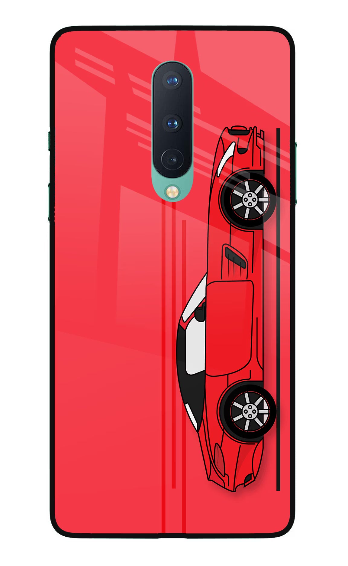 Red Velocity Oneplus 8 Glass Case
