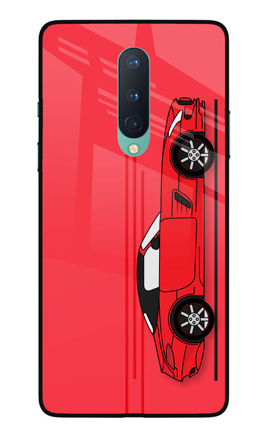 Red Velocity Oneplus 8 Glass Case