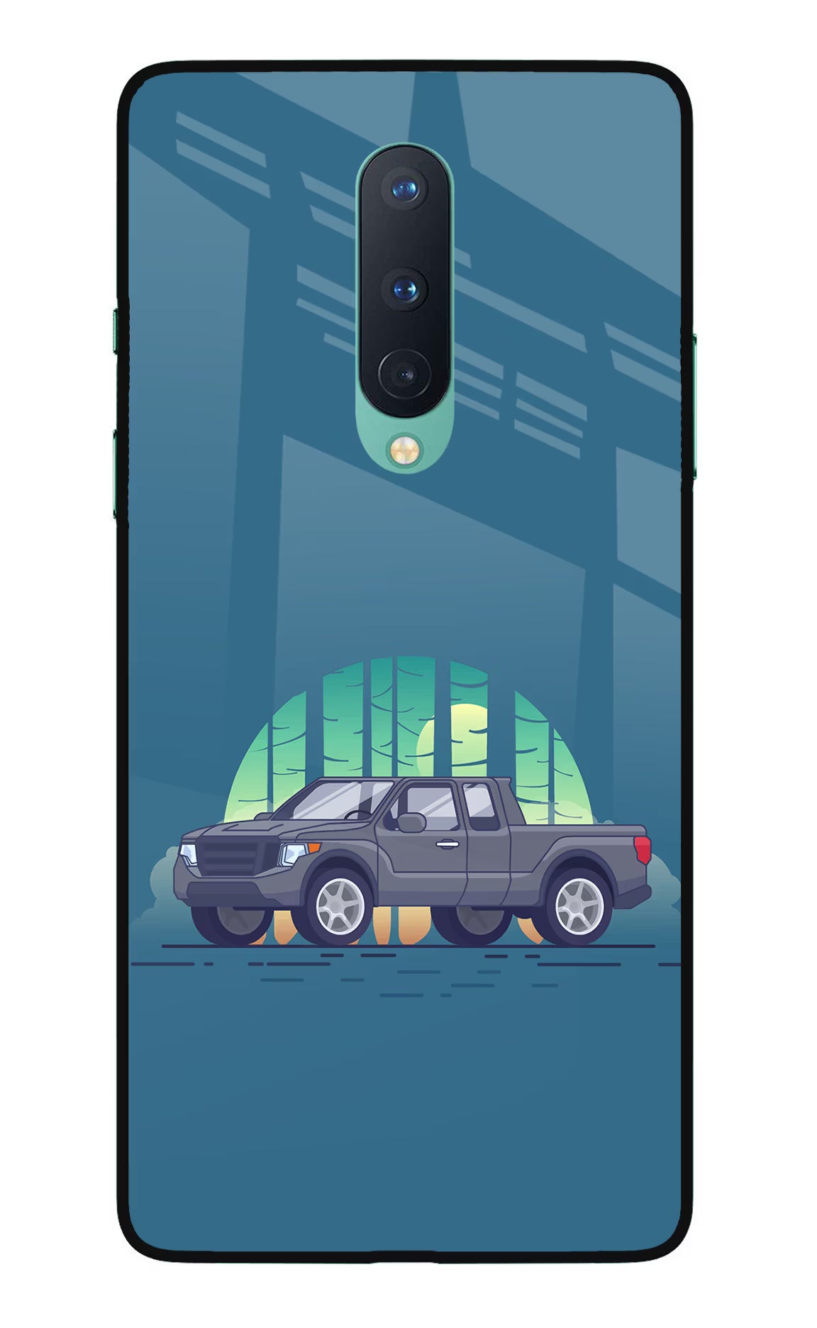 Retro Garage Vibe Oneplus 8 Glass Case