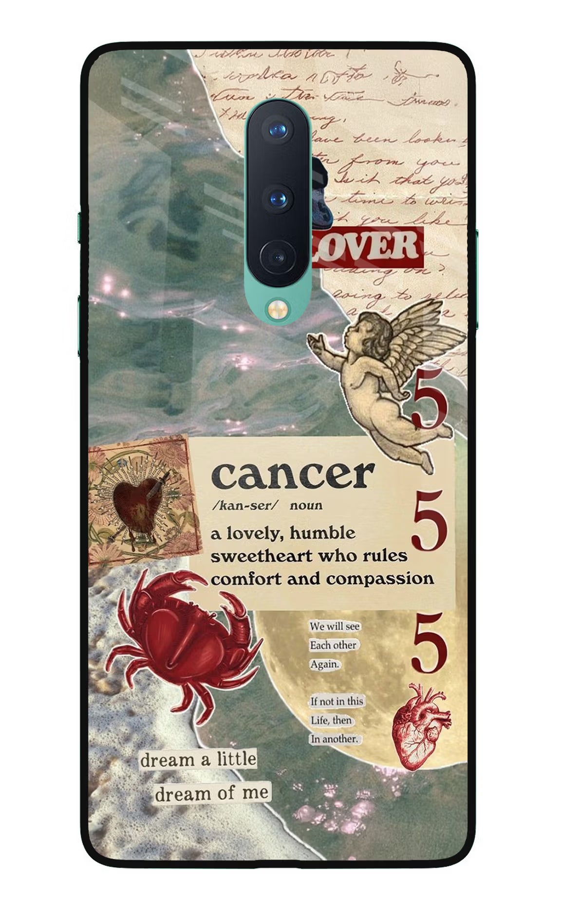 Cancer Zodiac Oneplus 8 Glass Case