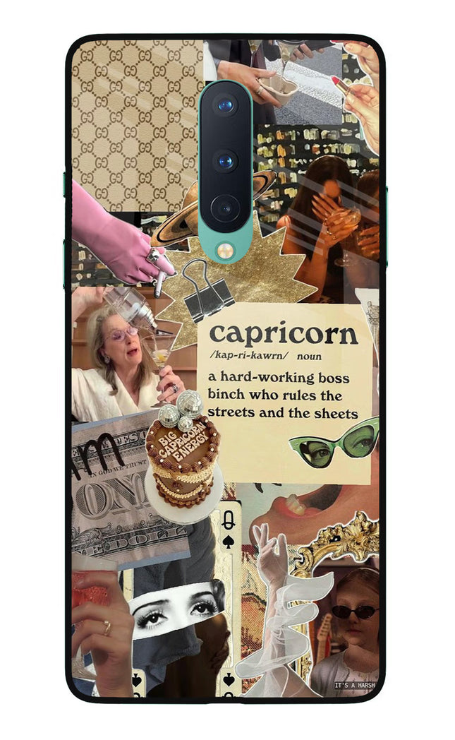 Capricorn Zodiac Oneplus 8 Glass Case