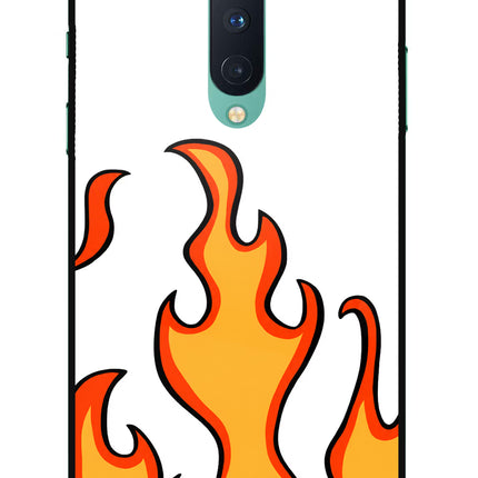 Fired Up – White Oneplus 8 Glass Case