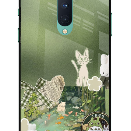 Aesthetic anime Oneplus 8 Glass Case