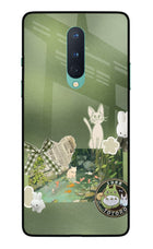 Aesthetic anime Oneplus 8 Glass Case