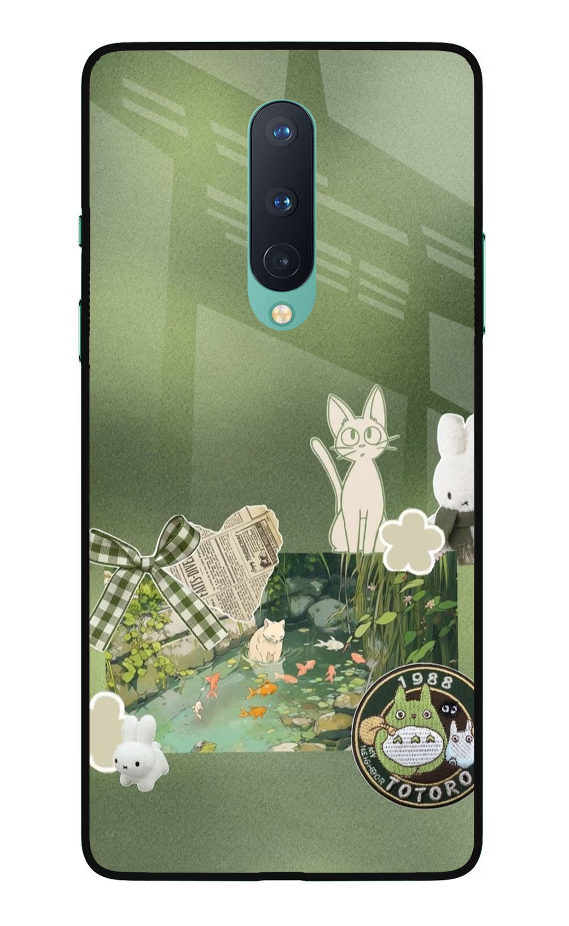 Aesthetic anime Oneplus 8 Glass Case Back Cover by Casekaro