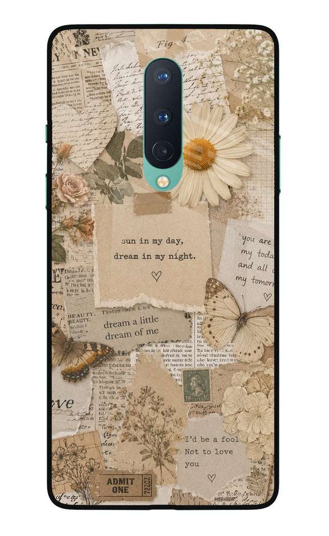 Vintage case Oneplus 8 Glass Case