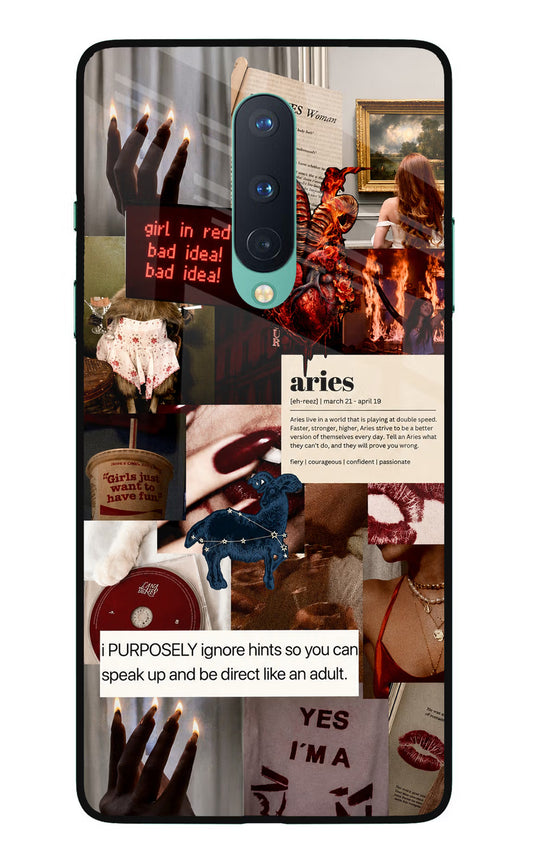 Zodiac Aries Oneplus 8 Glass Case