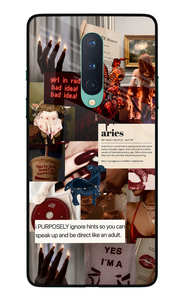Zodiac Aries Oneplus 8 Glass Case