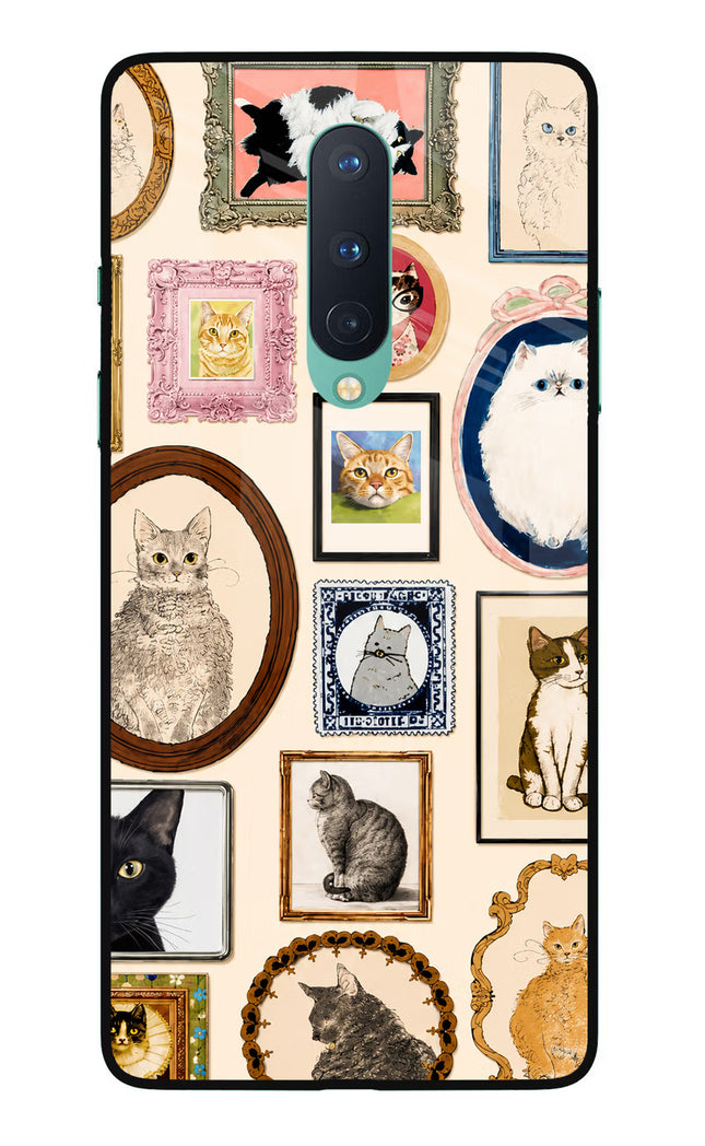 Mirror Cats Oneplus 8 Glass Case