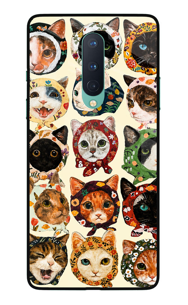 Cool Cat Oneplus 8 Glass Case